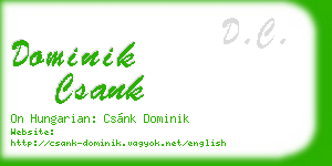dominik csank business card