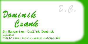 dominik csank business card